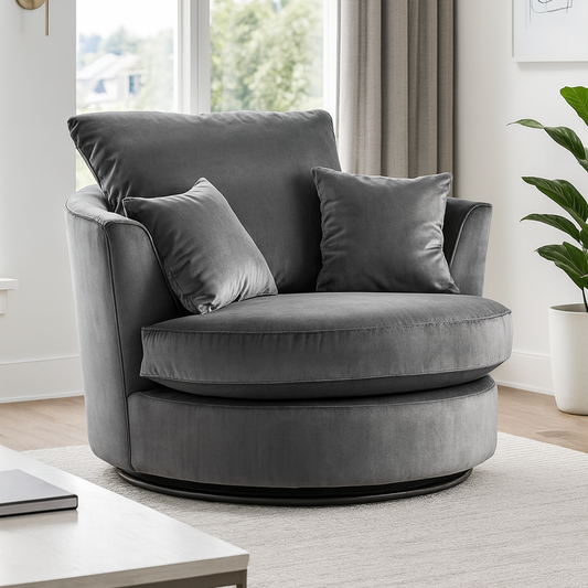 Brooklyn Plush Velvet Swivel Chair