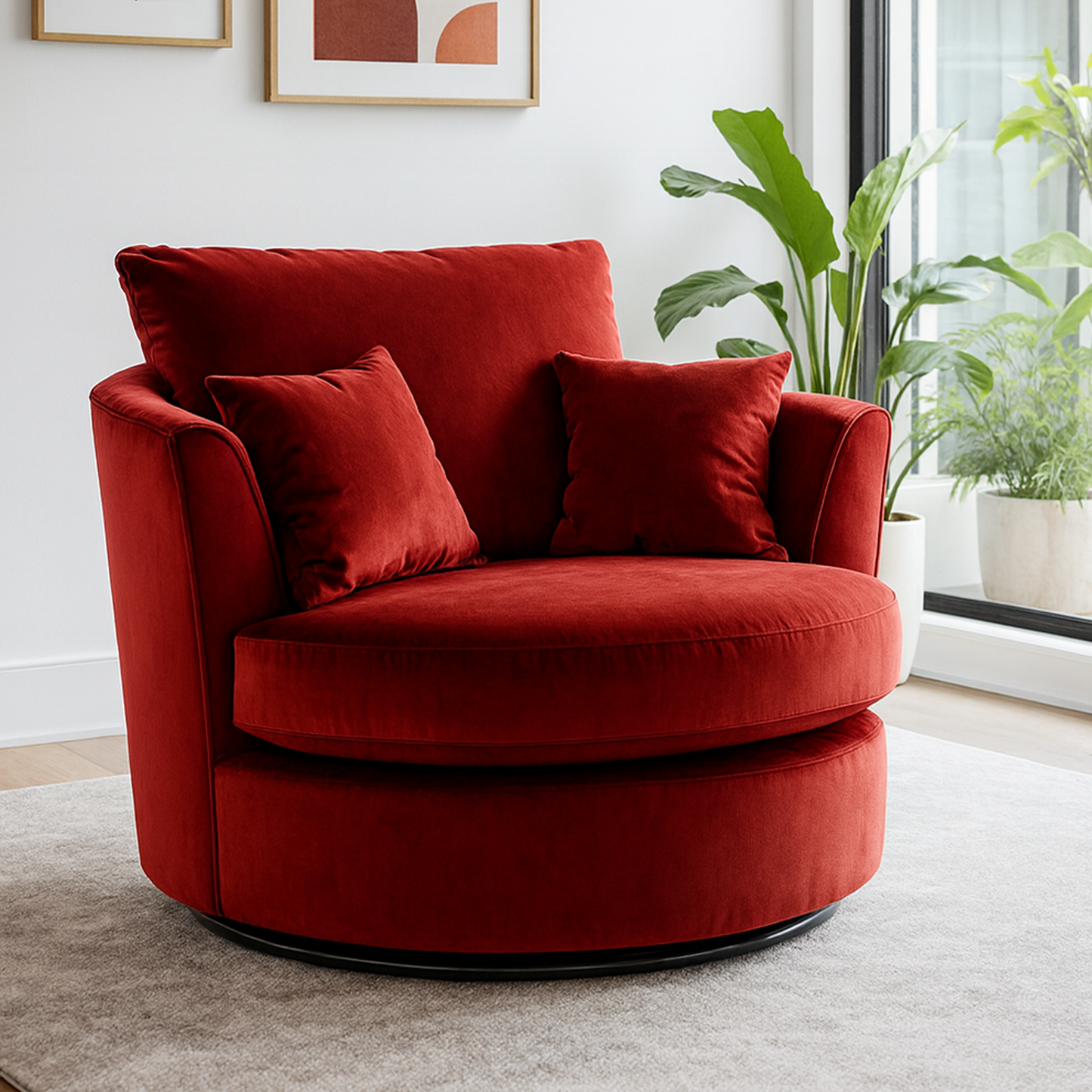 Brooklyn Plush Velvet Swivel Chair