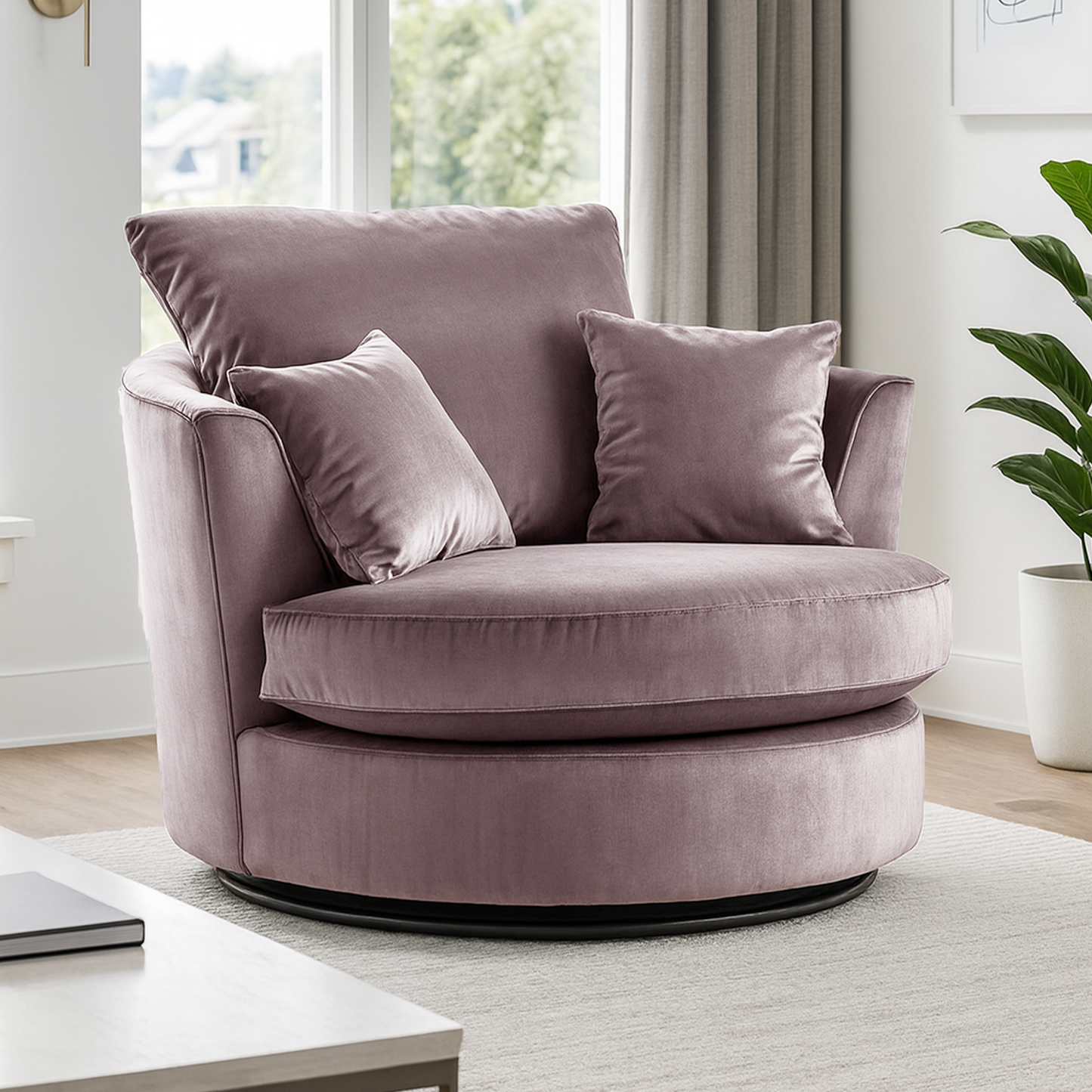 Brooklyn Plush Velvet Swivel Chair