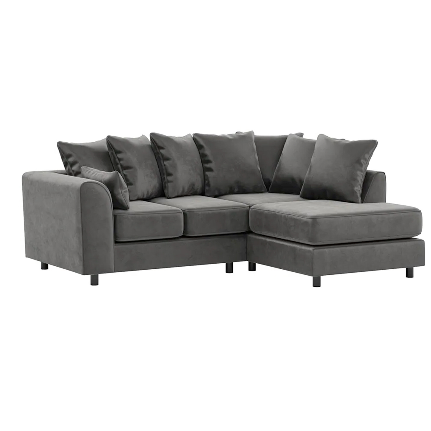 Brooklyn Full Foam Plush Velvet Corner Sofa