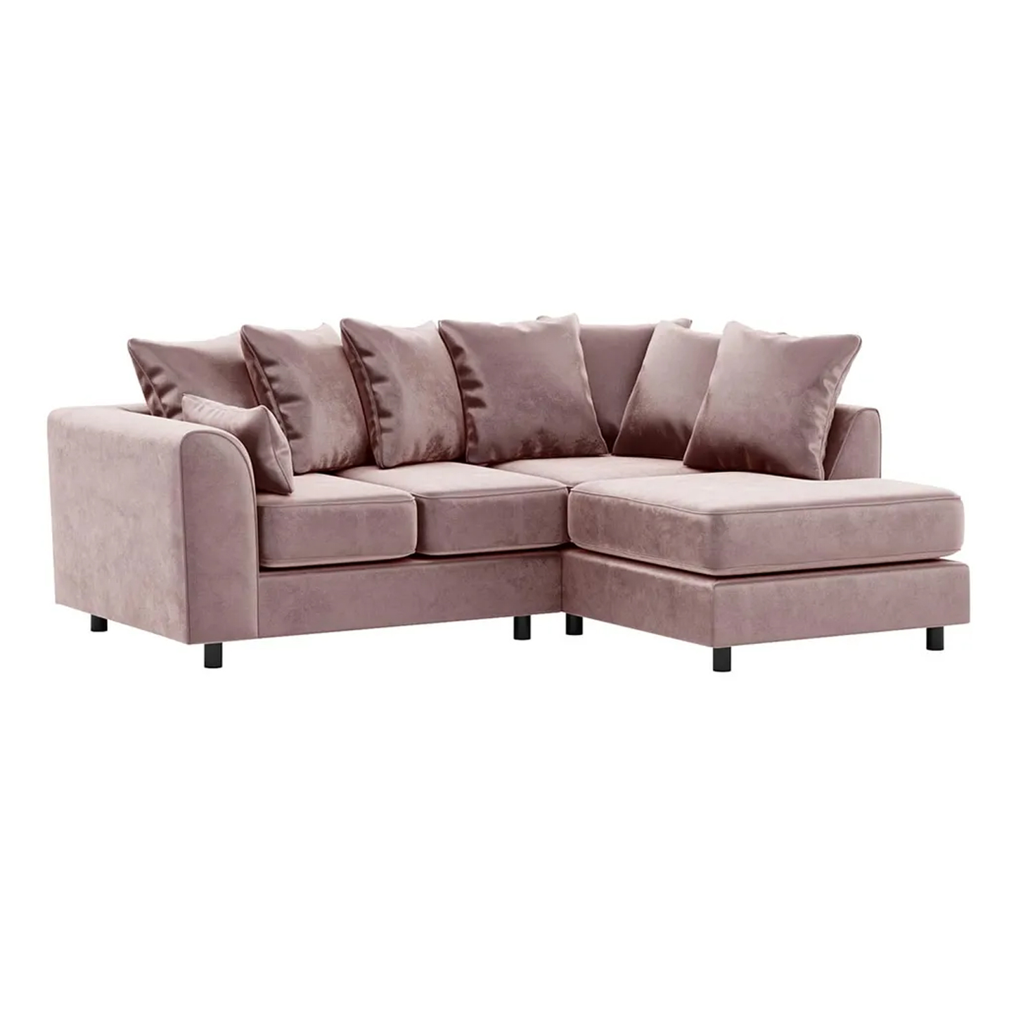 Brooklyn Full Foam Plush Velvet Corner Sofa