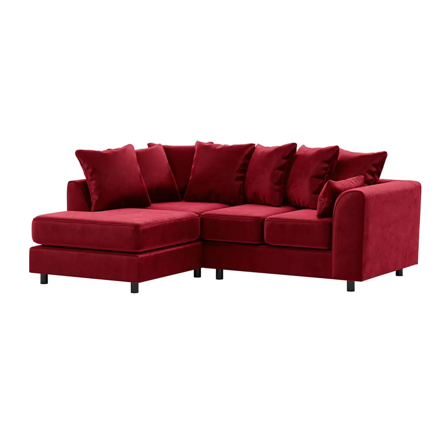 Brooklyn Full Foam Plush Velvet Corner Sofa