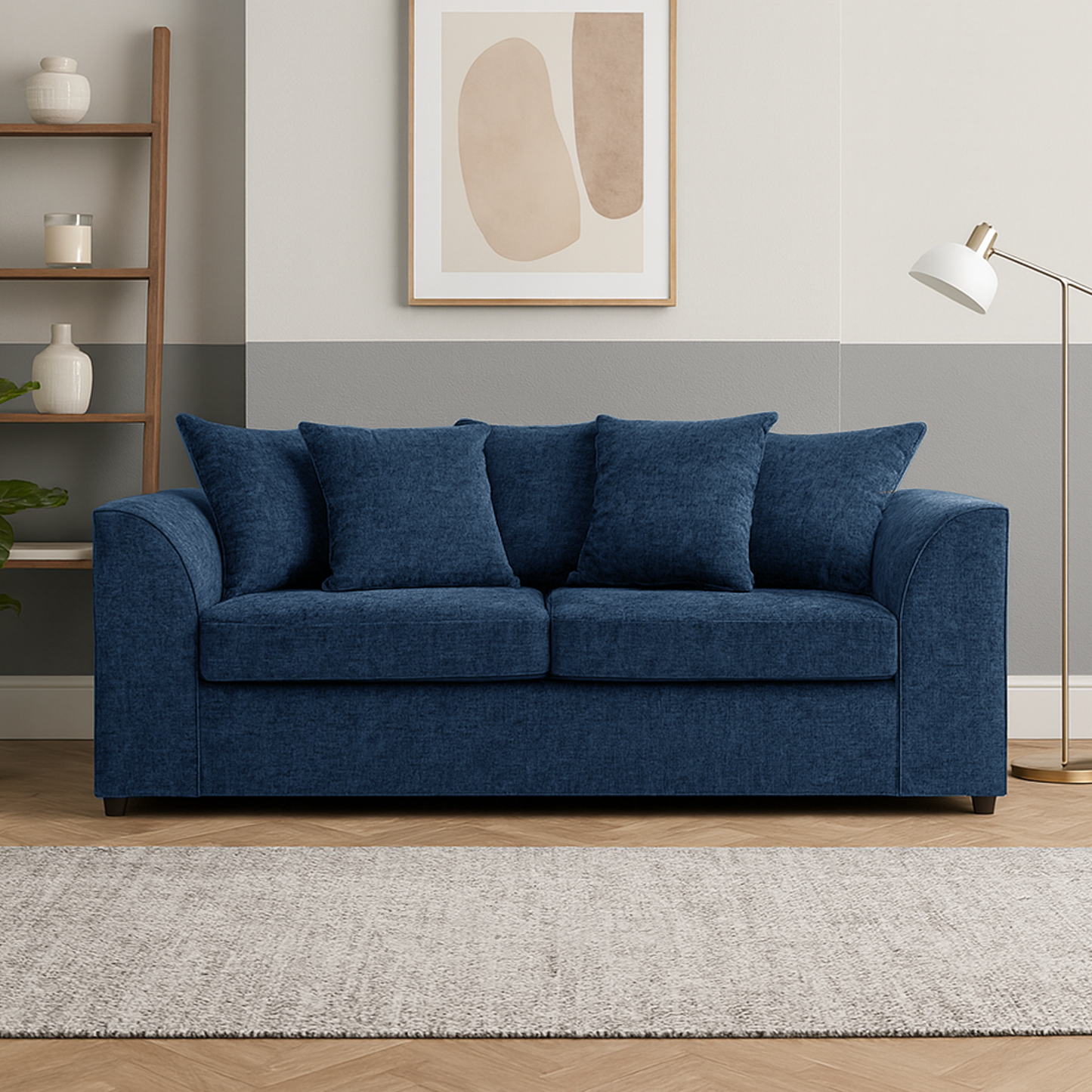 Monaco Chenille Fabric 3 Piece Sofa Suite