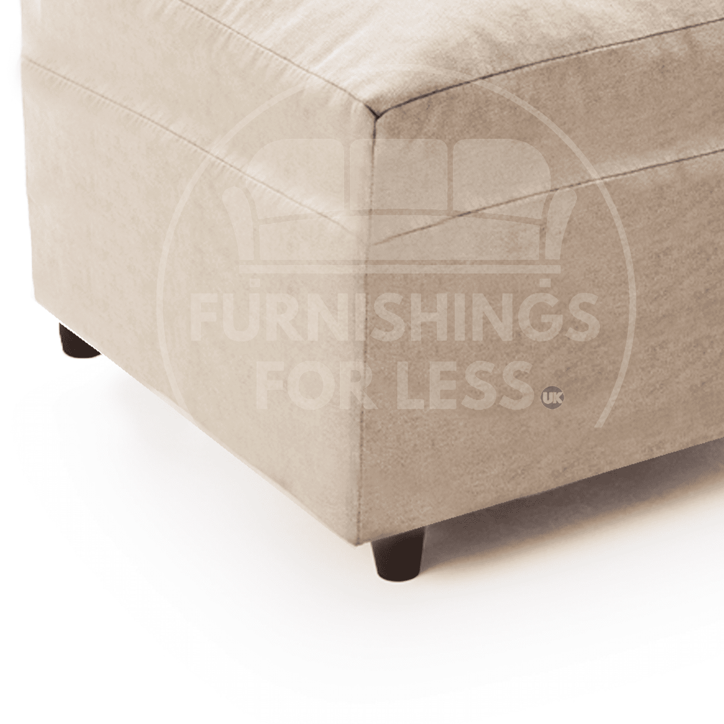 Casper Chenille Fabric Footstool - 2