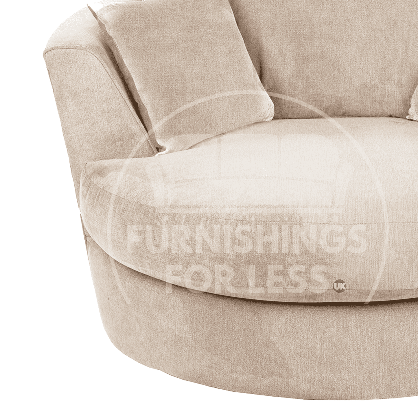 Casper Chenille Fabric Swivel Chair - 2