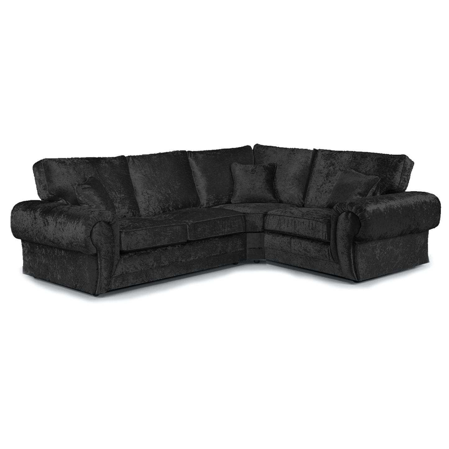 Chelsea Crushed Velvet Full Back 4 Seater L Shaped Corner Sofa