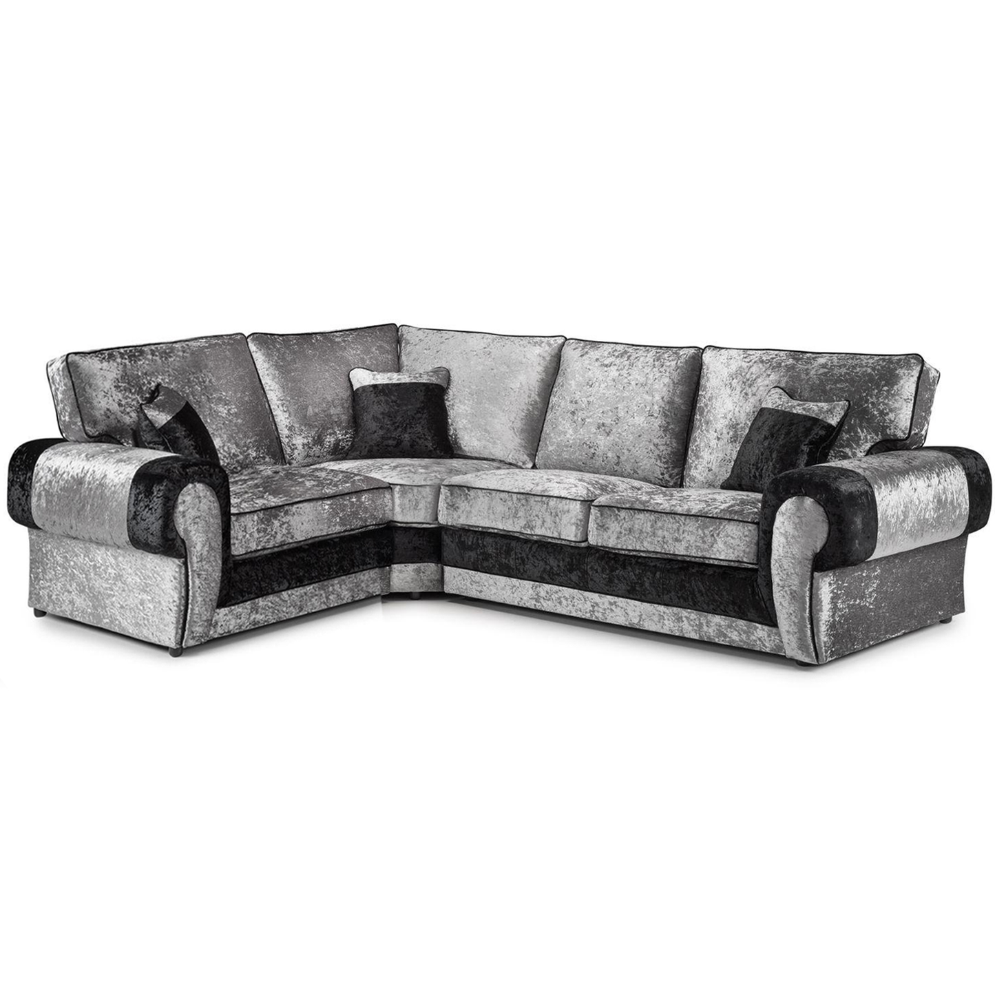 Chelsea Crushed Velvet Full Back 4 Seater L Shaped Corner Sofa