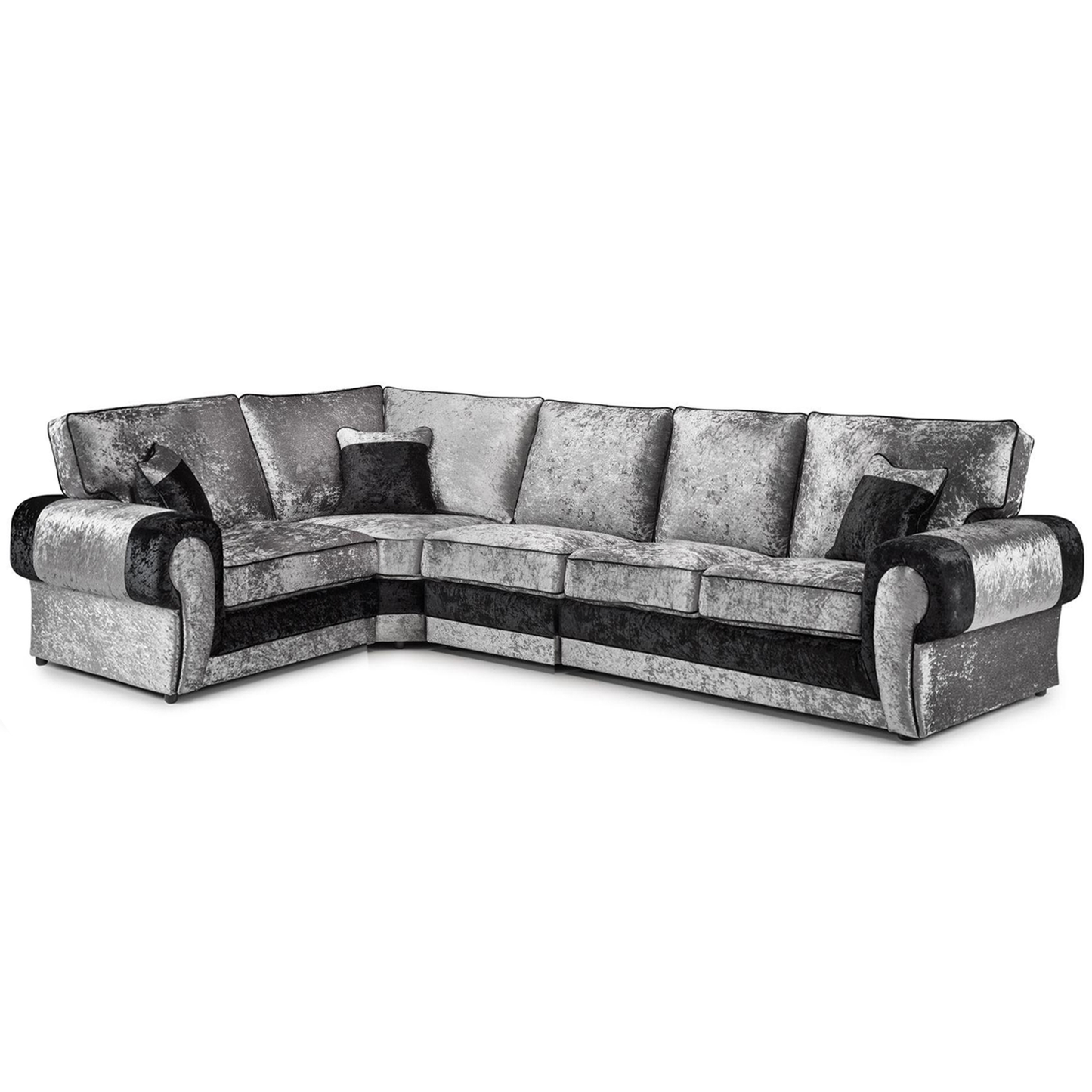 Chelsea Crushed Velvet Full Back 5 Seater L Shaped Corner Sofa