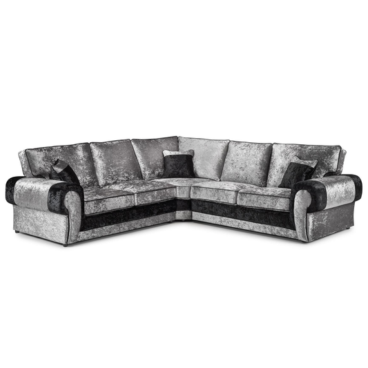 Chelsea Crushed Velvet Full Back 5 Seater Corner Sofa