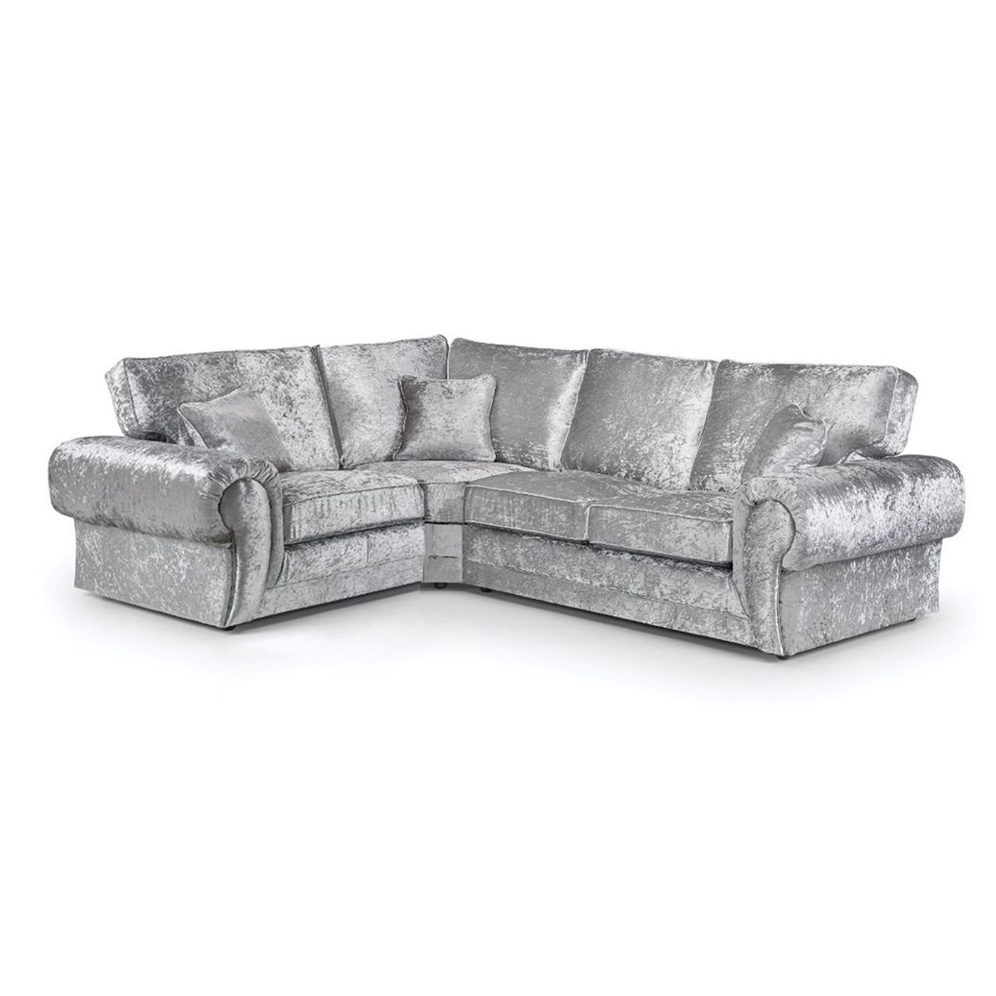 Chelsea Crushed Velvet Full Back 4 Seater L Shaped Corner Sofa