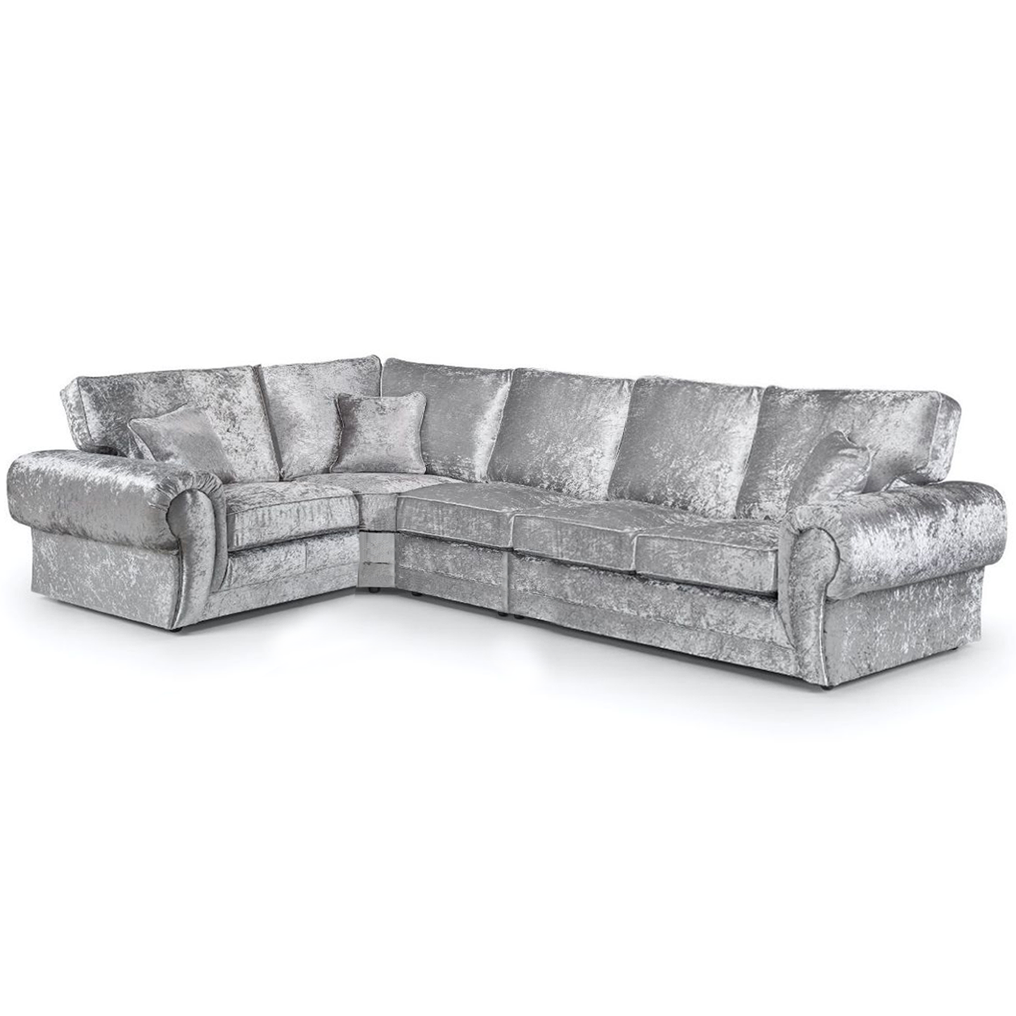 Chelsea Crushed Velvet Full Back 5 Seater L Shaped Corner Sofa
