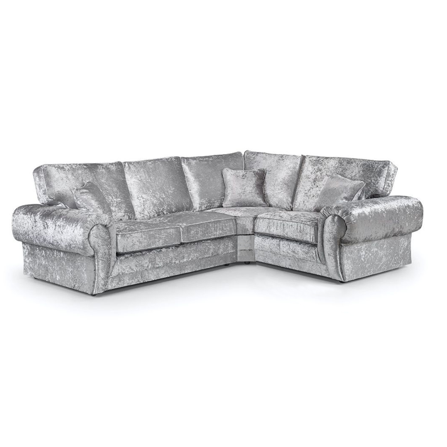 Chelsea Crushed Velvet Full Back 4 Seater L Shaped Corner Sofa