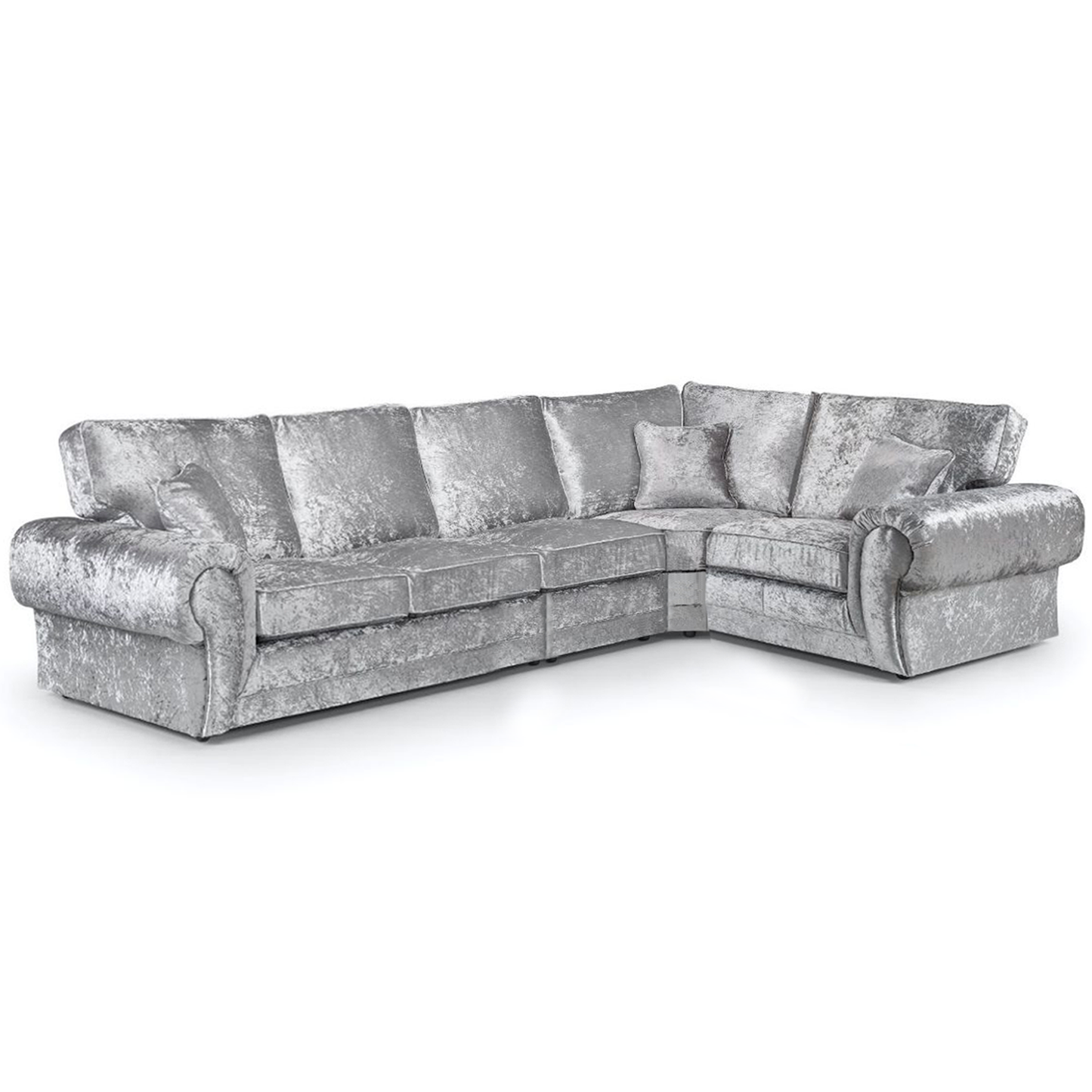 Chelsea Crushed Velvet Full Back 5 Seater L Shaped Corner Sofa