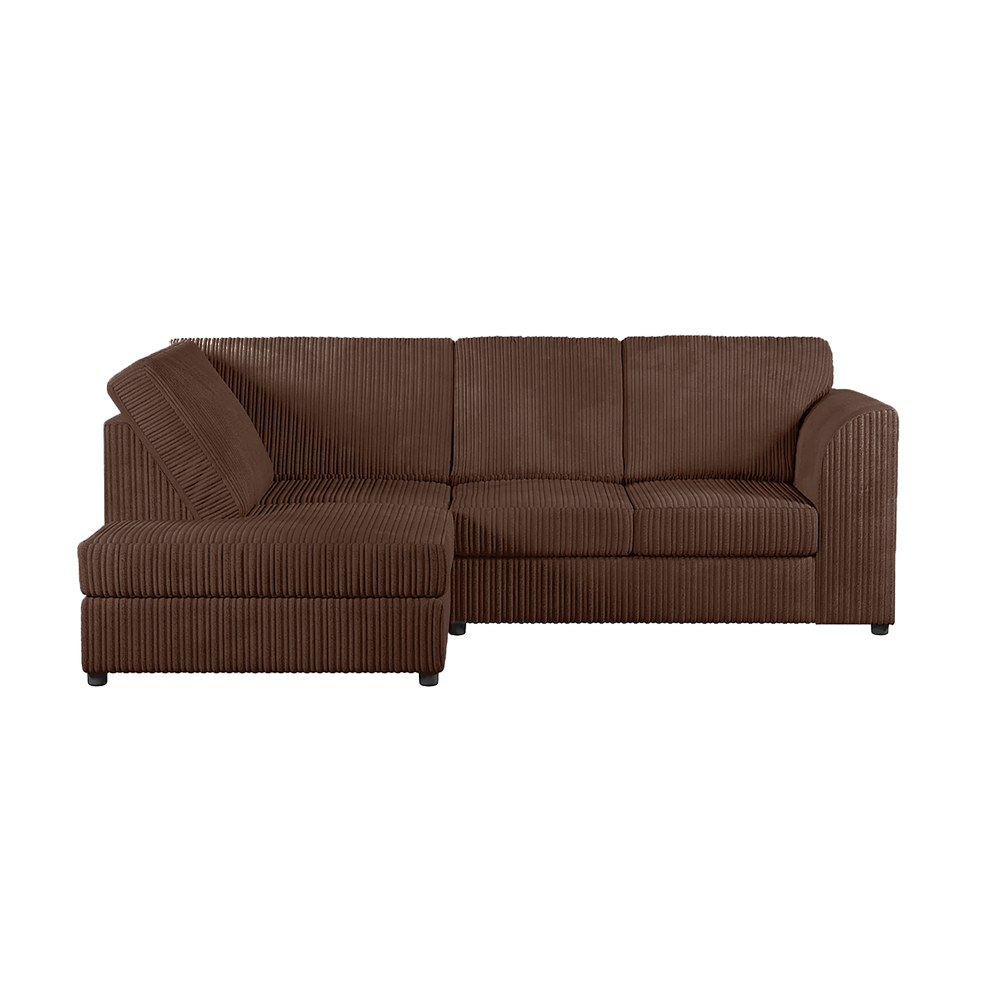 Luxor Cord Fabric 4 Seater Corner Sofa Full Back