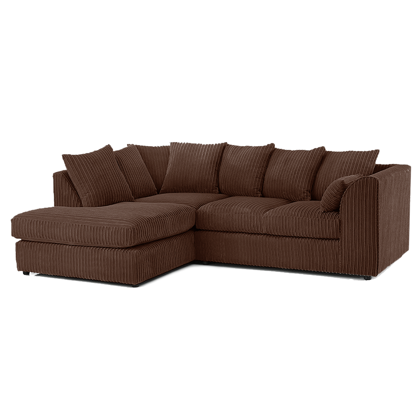 Luxor Cord Fabric 4 Seater Corner Sofa Scatter Back