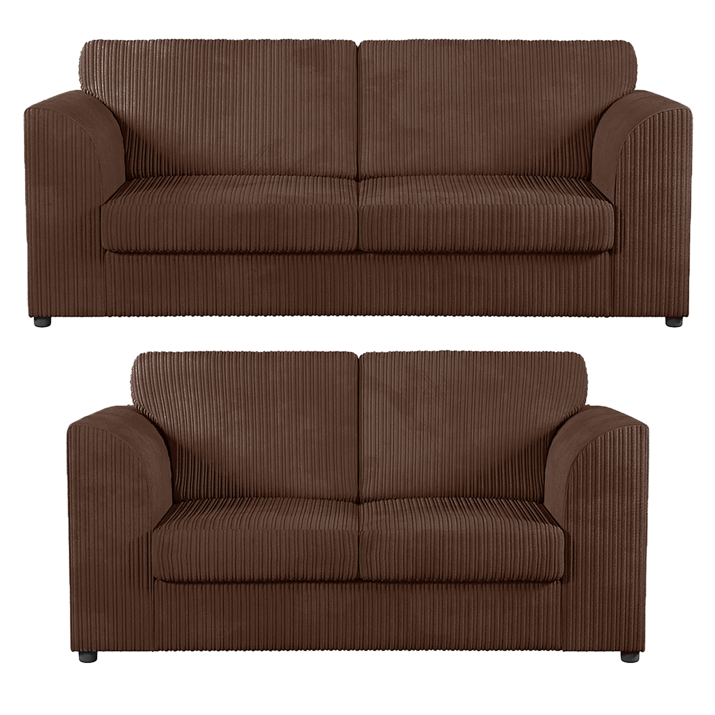 Luxor Full Jumbo 3 + 2 Seater Sofa Set – Full Back
