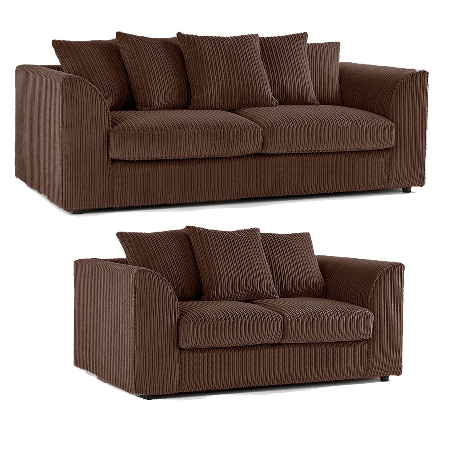 Luxor Full Jumbo 3 + 2 Seater Sofa Set - Scatter Back