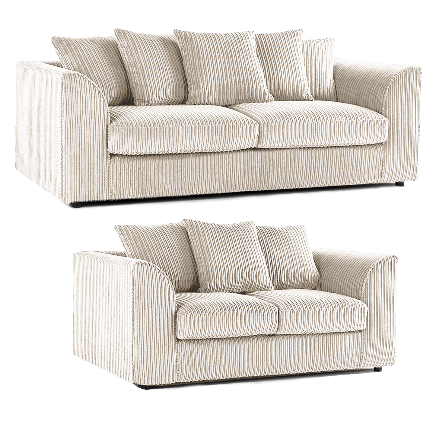 Luxor Full Jumbo 3 + 2 Seater Sofa Set - Scatter Back