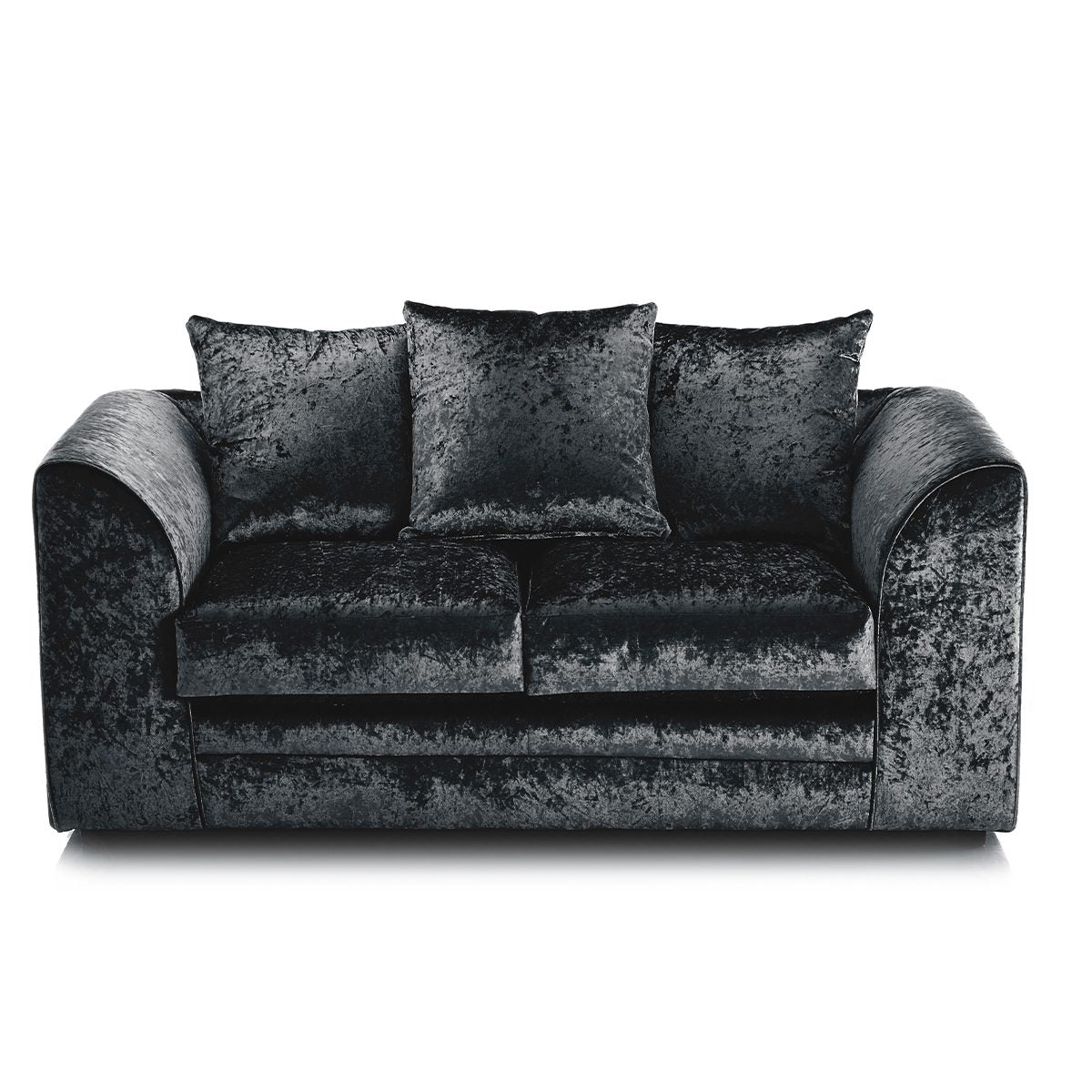 Crystal Crushed Velvet 2 Seater Sofa Scatter Back