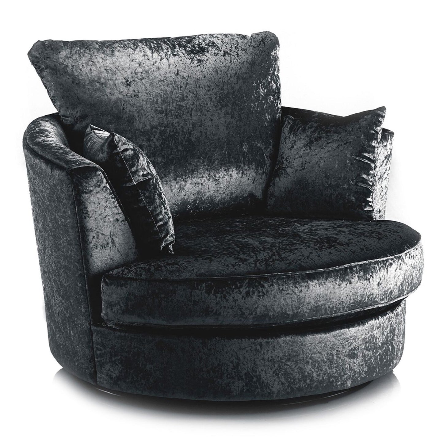Crystal Crushed Velvet Swivel Chair