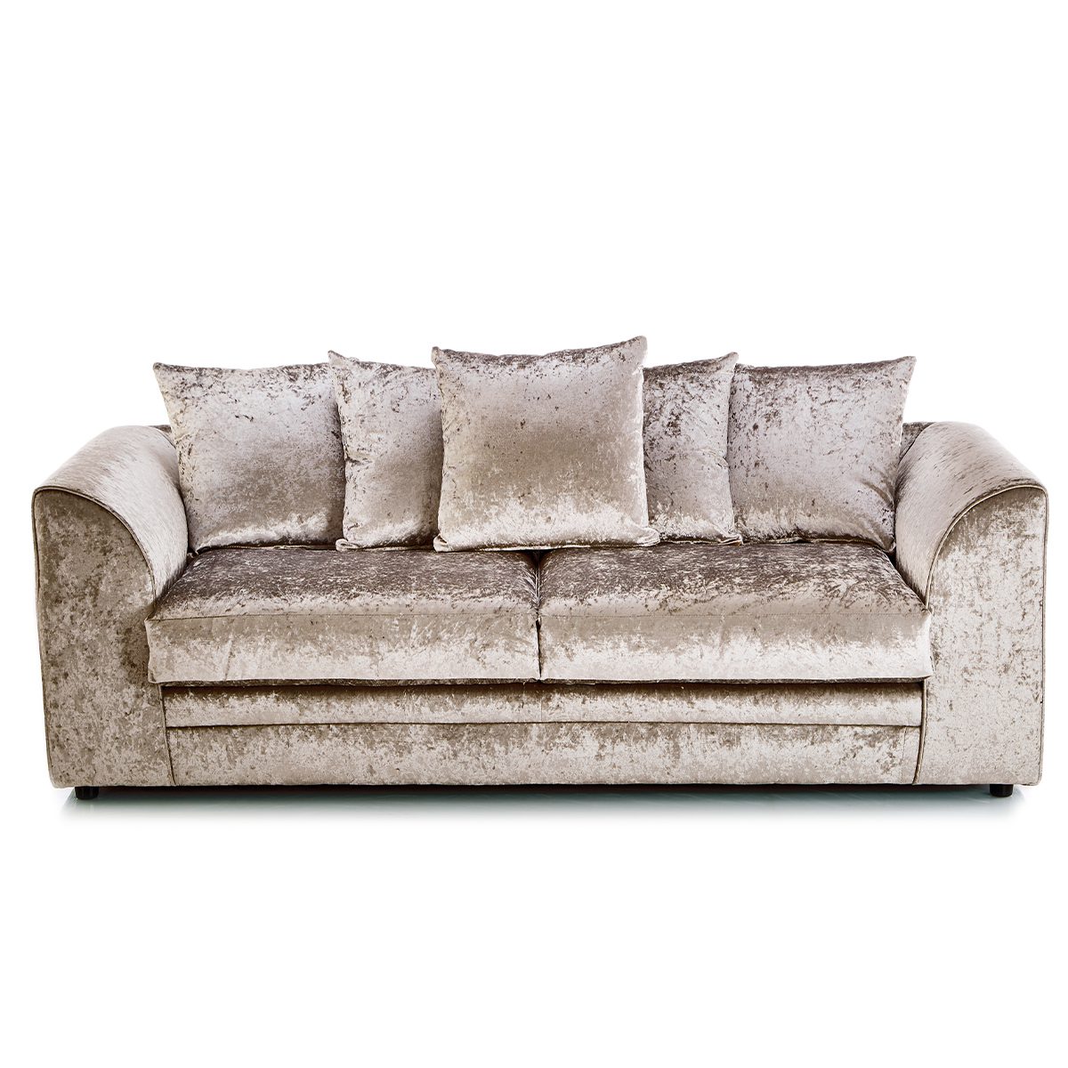 Crystal Crushed Velvet 3 Seater Sofa Scatter Back