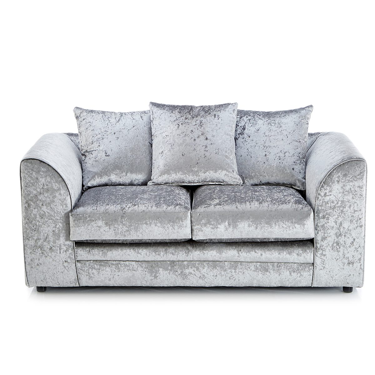 Crystal Crushed Velvet 2 Seater Sofa Scatter Back - 2