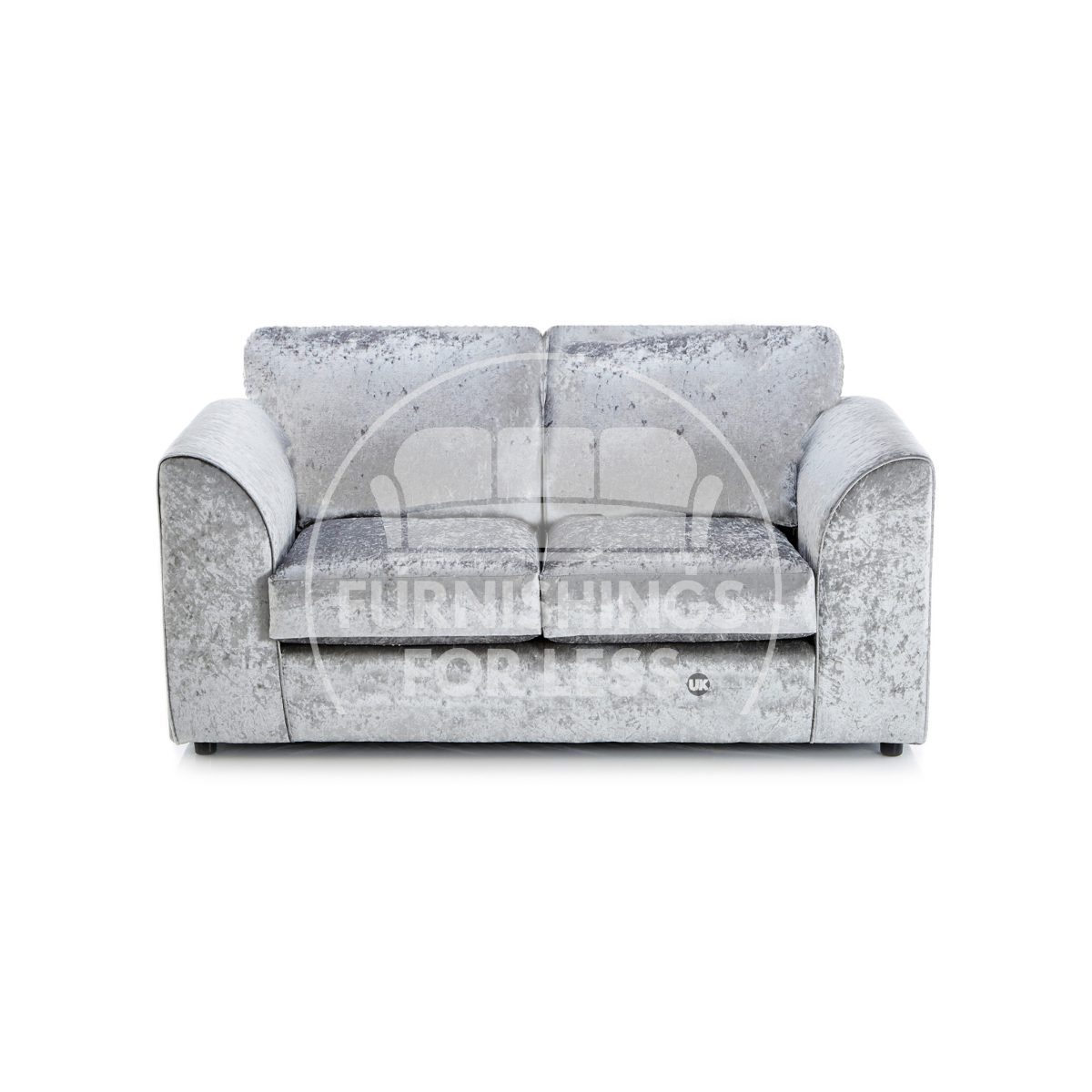 Crystal Crushed Velvet 2 Seater Sofa Full Back