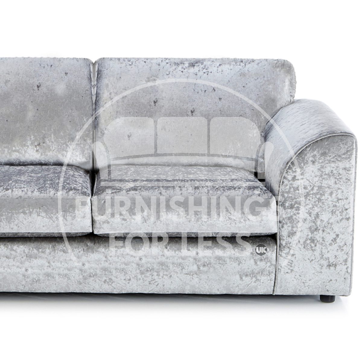 Crystal Crushed Velvet Sofa Suite Full Back - 4