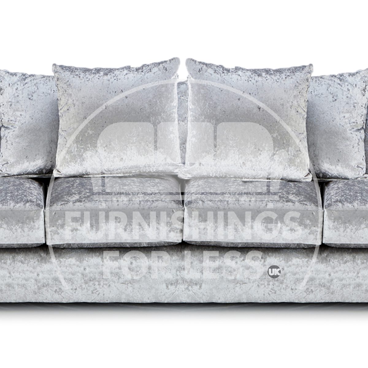 Crystal Crushed Velvet Long Fabric 4 Seater Sofa Scatter back - 4