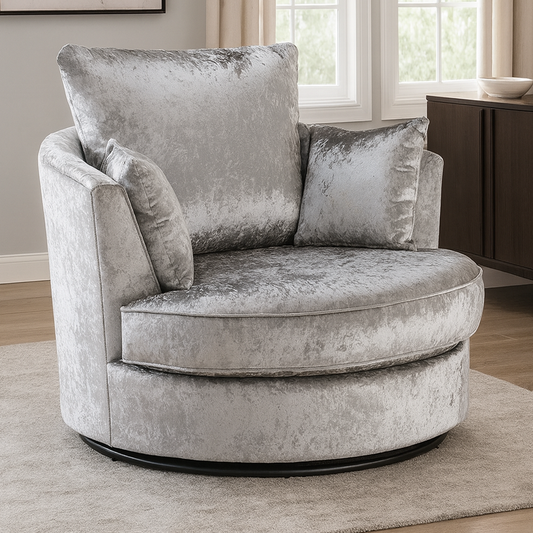 Chelsea / Crystal Crushed Velvet Swivel Chair