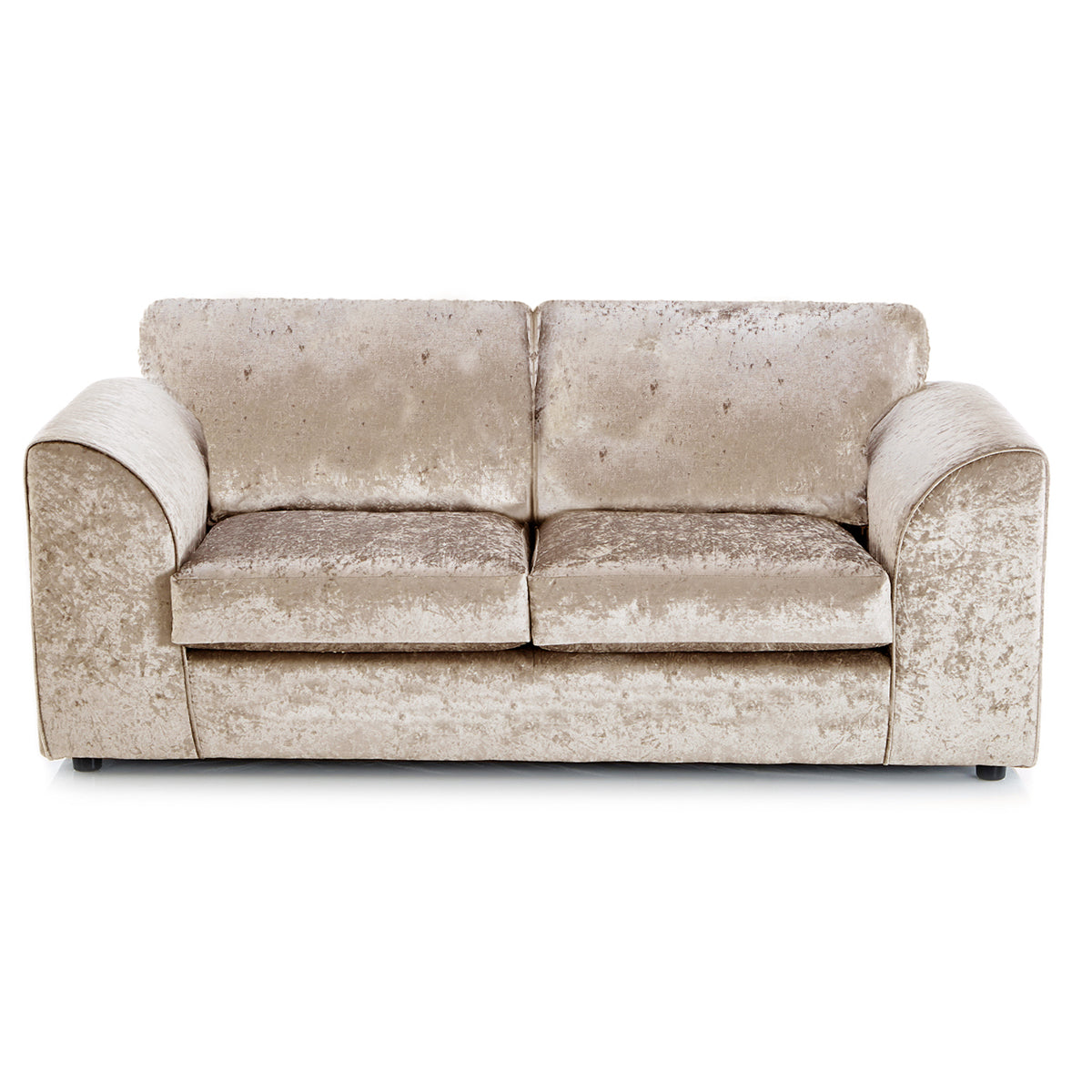 Crystal Crushed Velvet 3 Seater Sofa Full Back