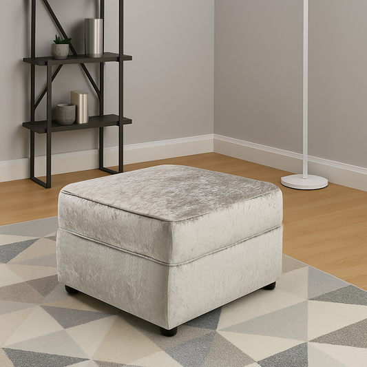 Chelsea / Crystal Crushed Velvet Footstool