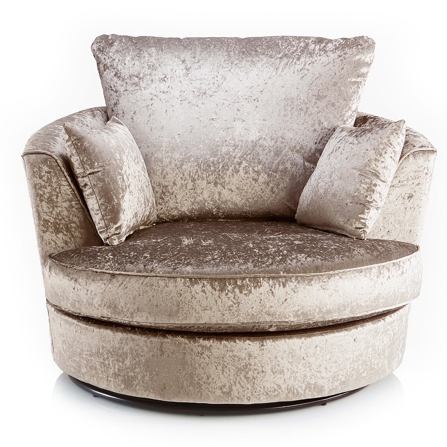 Crystal Crushed Velvet Swivel Chair