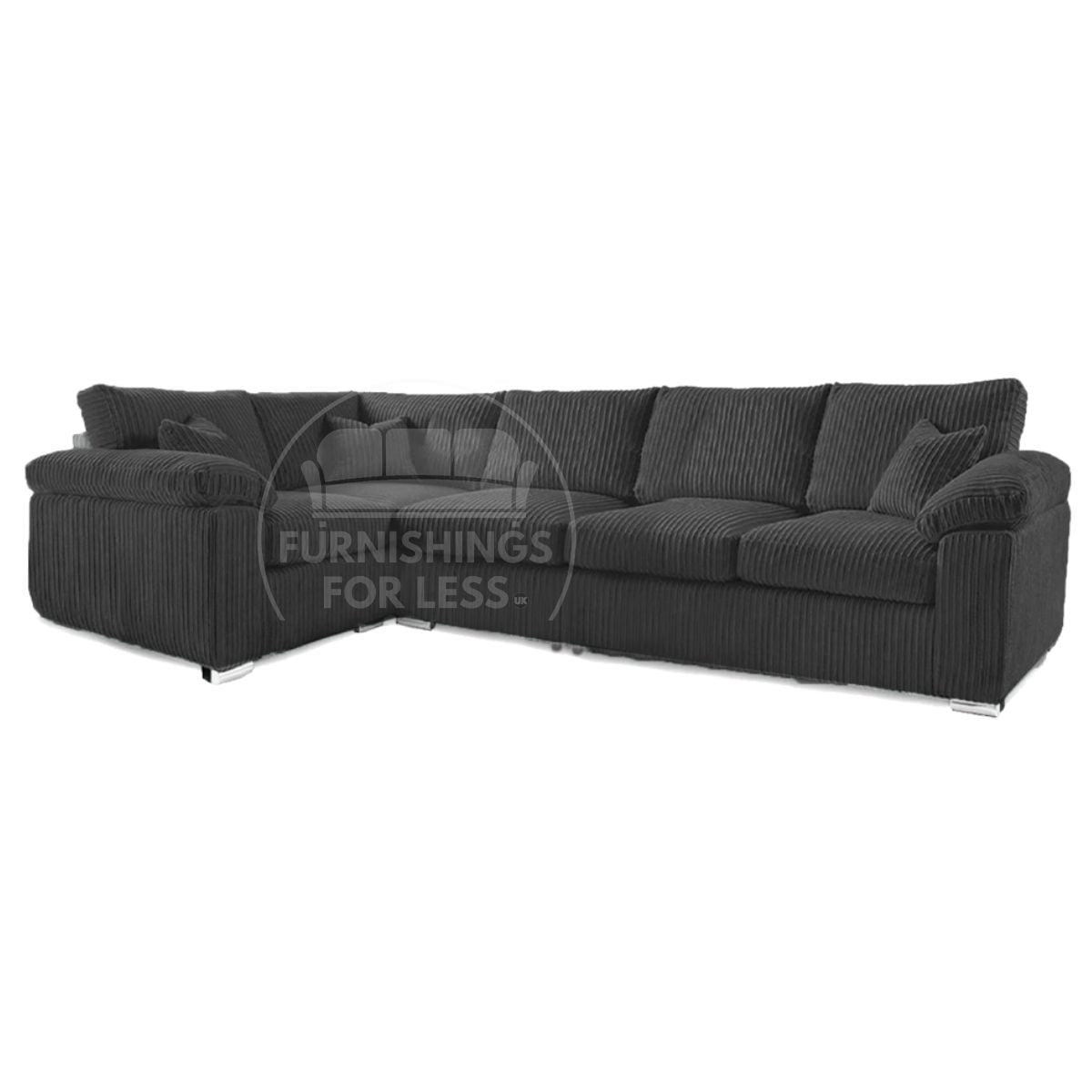 Delta Full Jumbo Cord 5 Seater L Shaped Corner Sofa