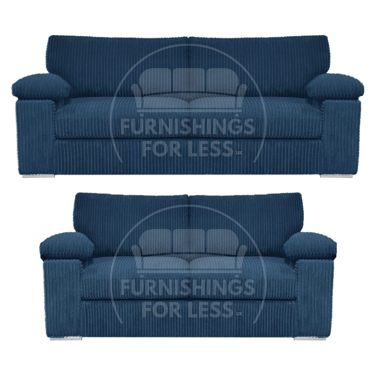 Delta Full Jumbo Cord 3 + 2 Seater Sofa Suite