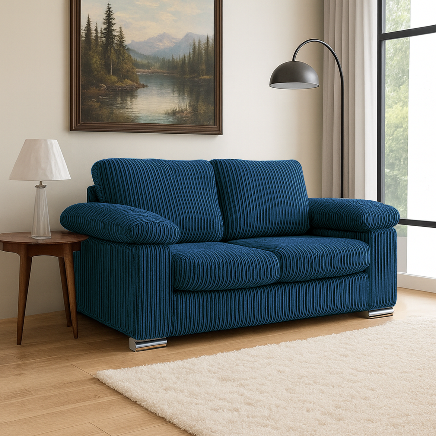 Delta Full Jumbo Cord 2 Seater Sofa