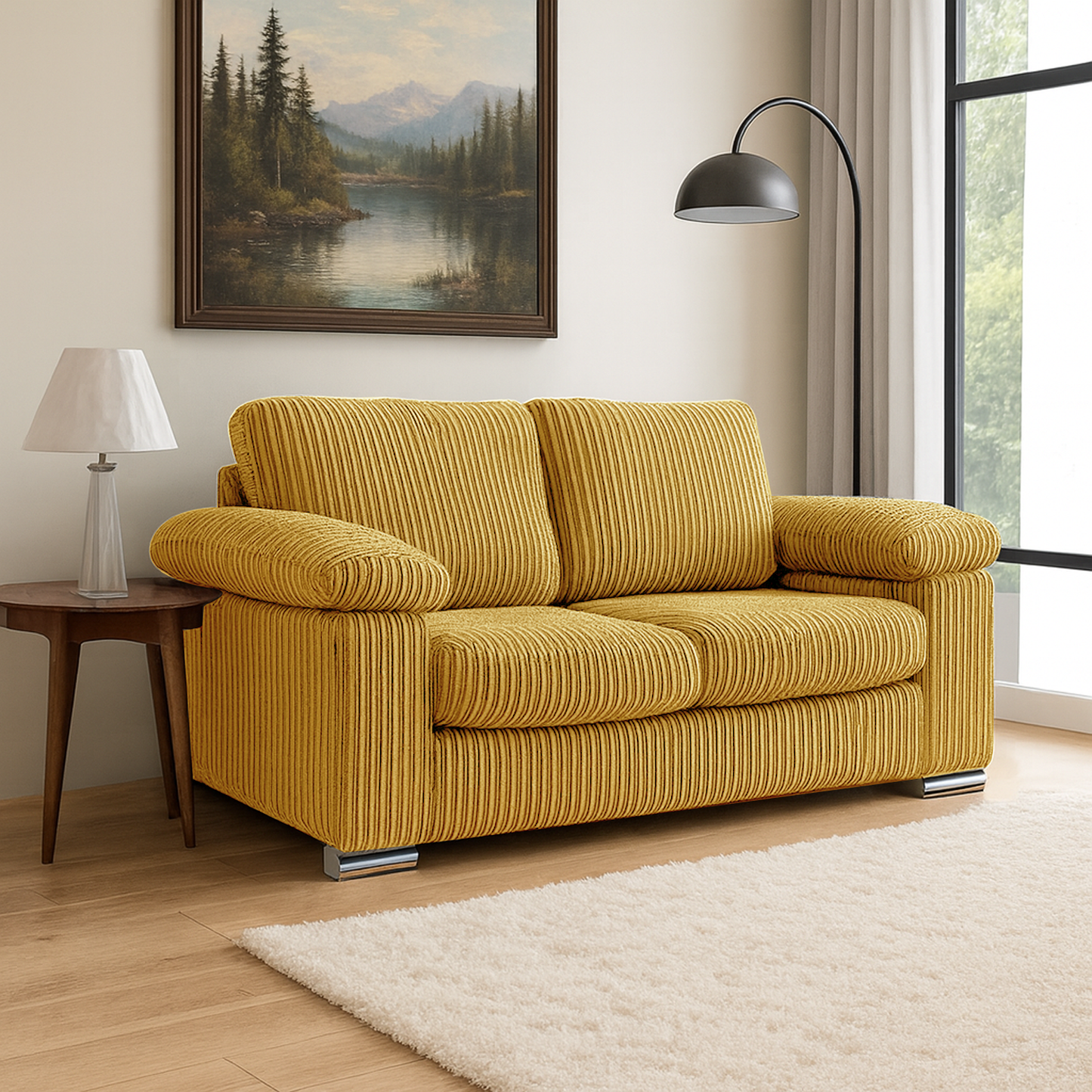 Delta Full Jumbo Cord 2 Seater Sofa