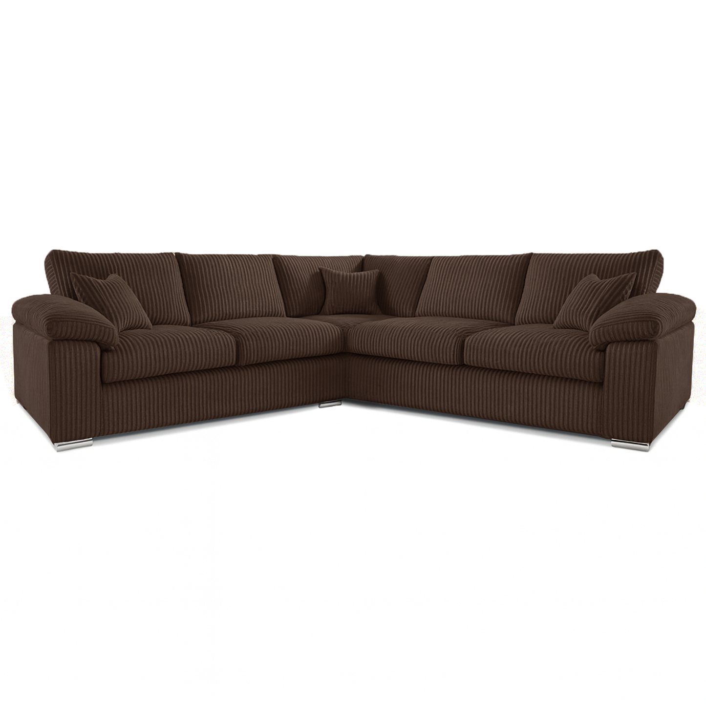 Delta Full Jumbo Cord 5 Seater Corner Sofa