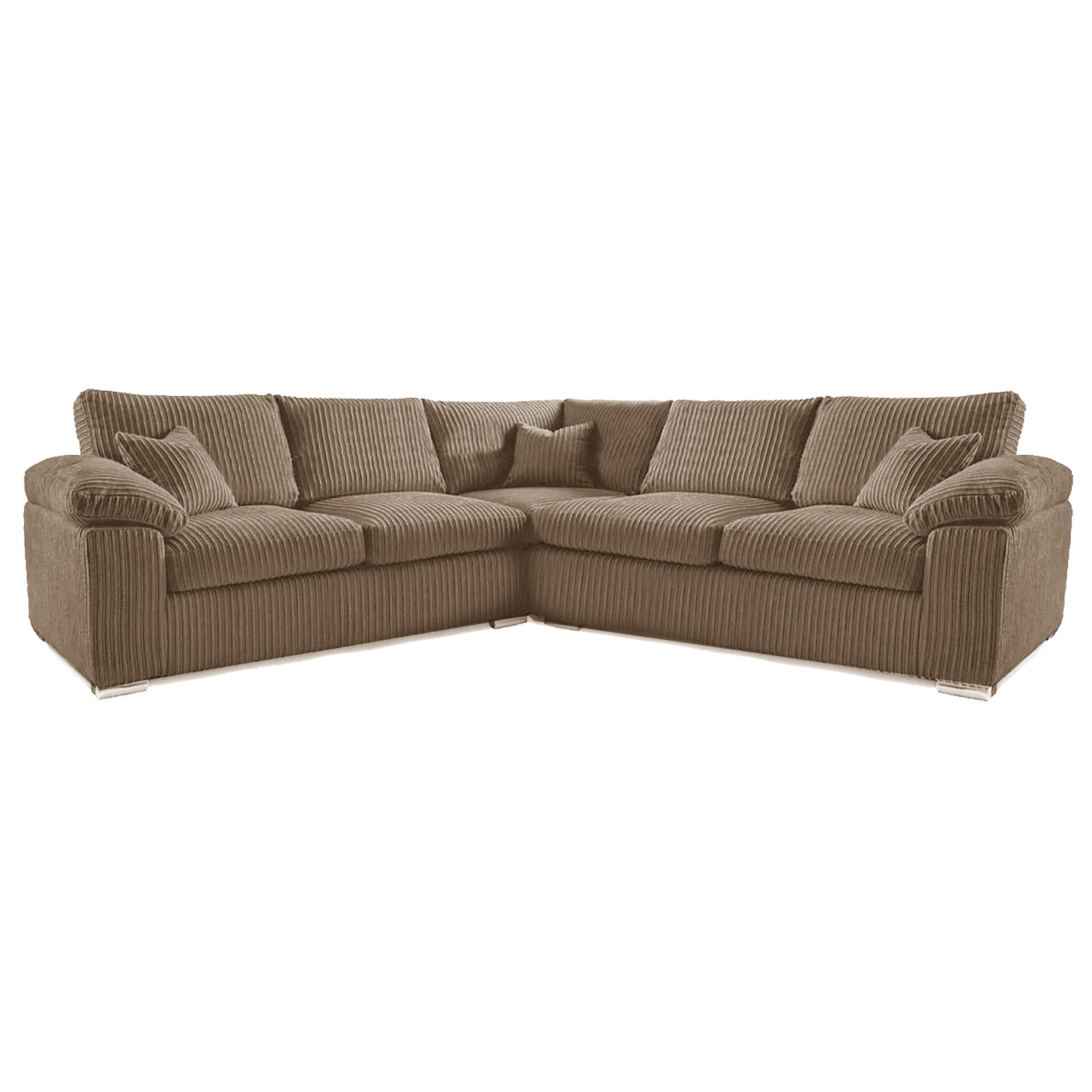 Delta Full Jumbo Cord 5 Seater Corner Sofa