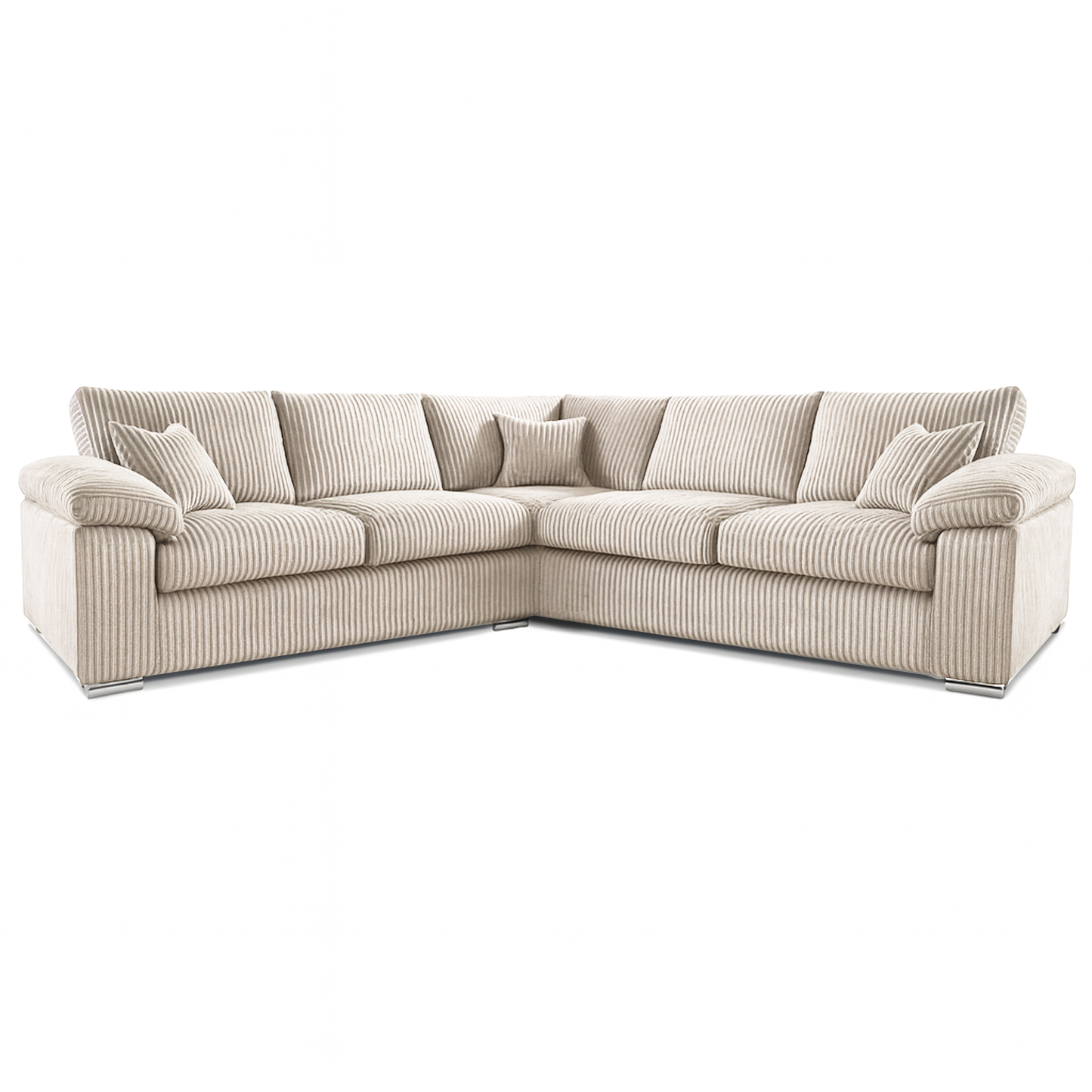 Delta Full Jumbo Cord 5 Seater Corner Sofa