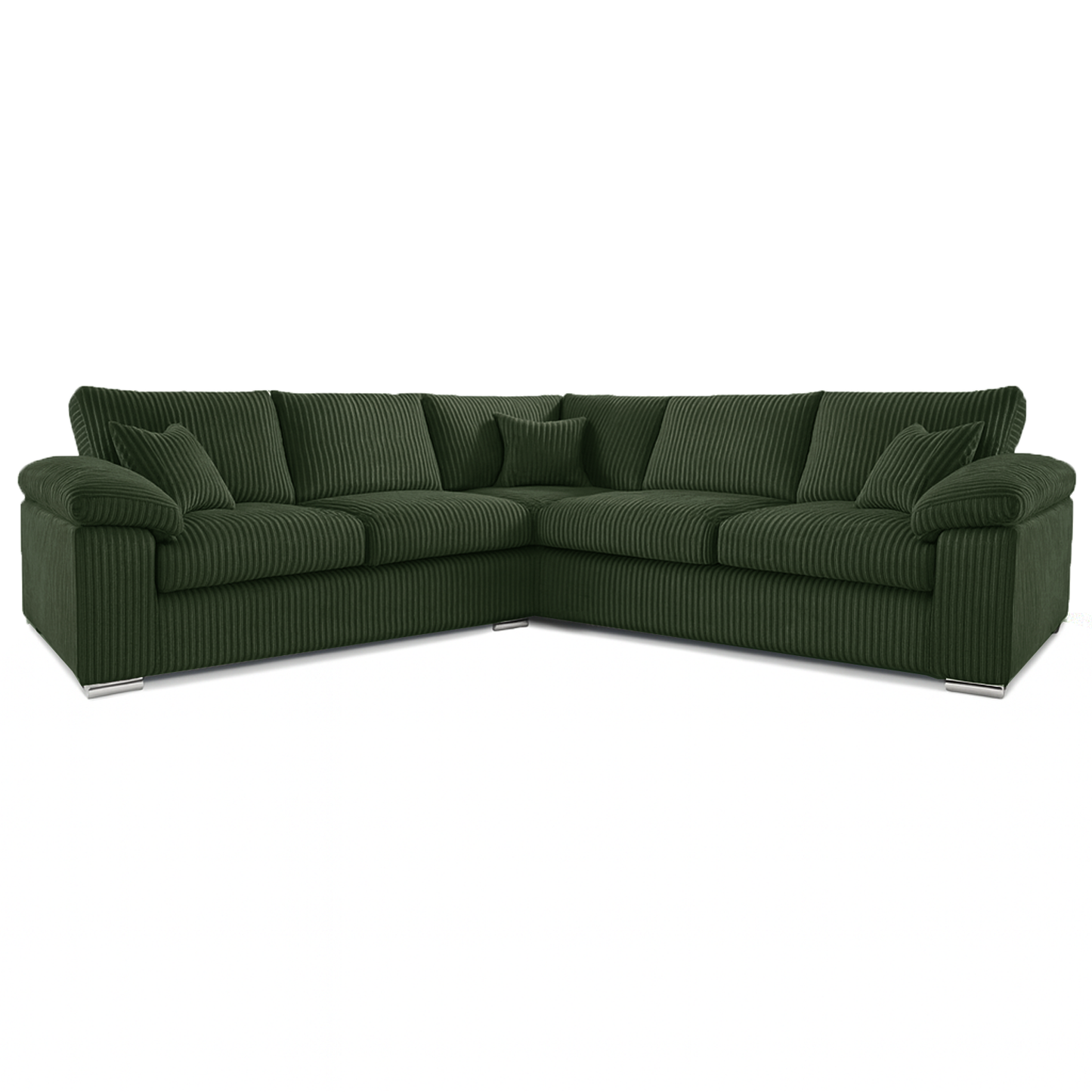 Delta Full Jumbo Cord 5 Seater Corner Sofa