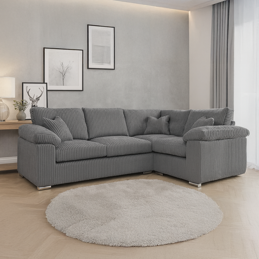 Delta Full Jumbo Cord 4 Seater Corner Sofa