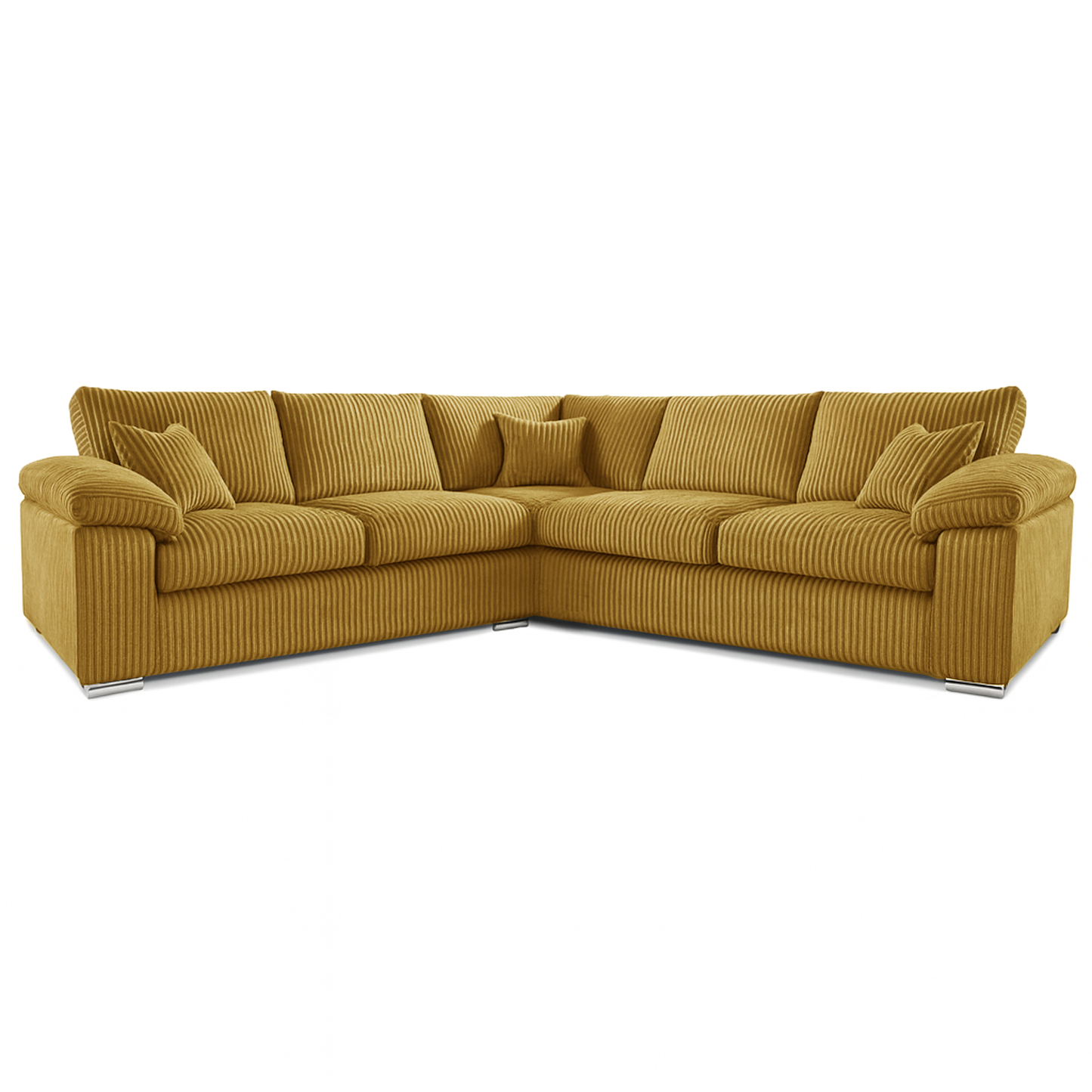 Delta Full Jumbo Cord 5 Seater Corner Sofa