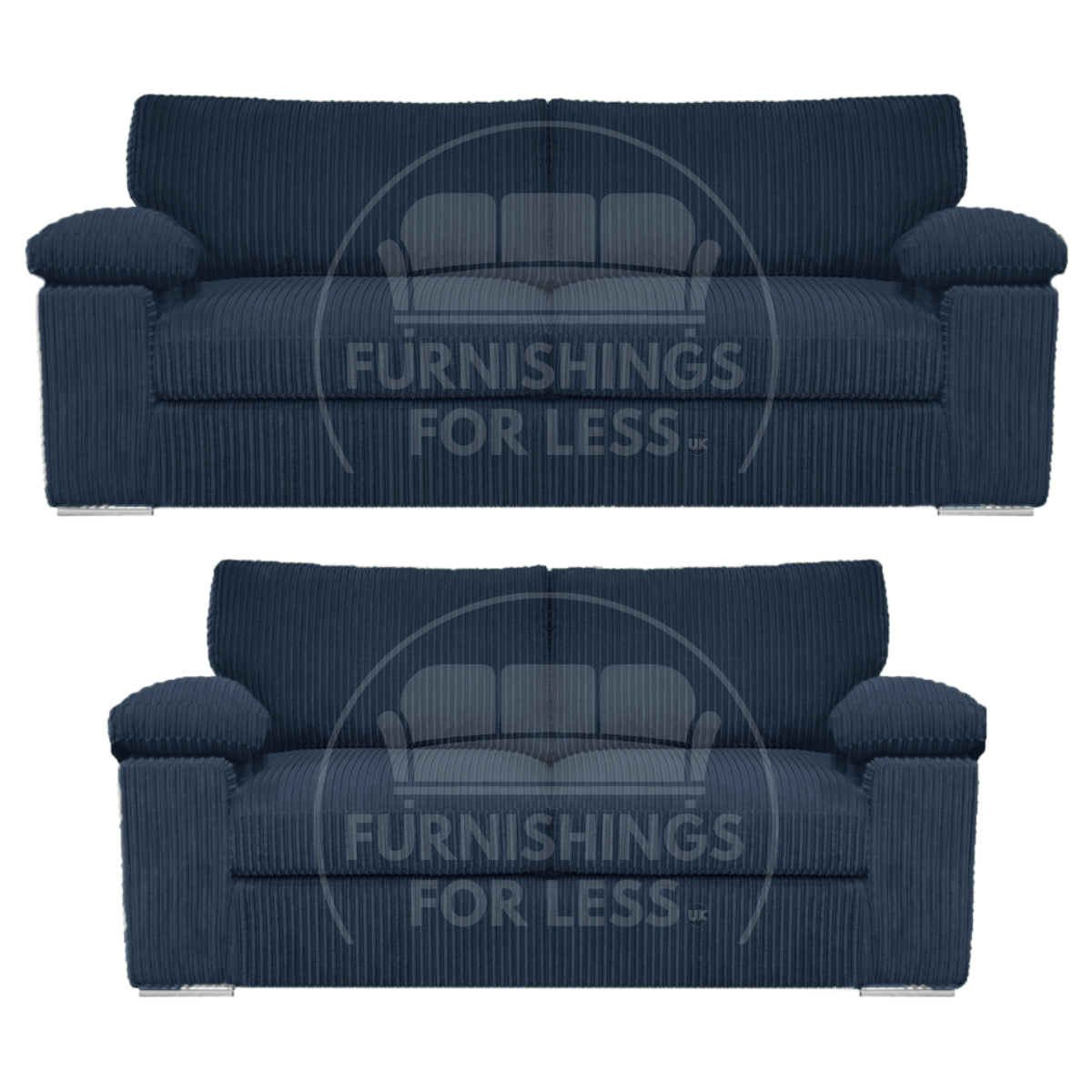 Delta Full Jumbo Cord 3 + 2 Seater Sofa Suite