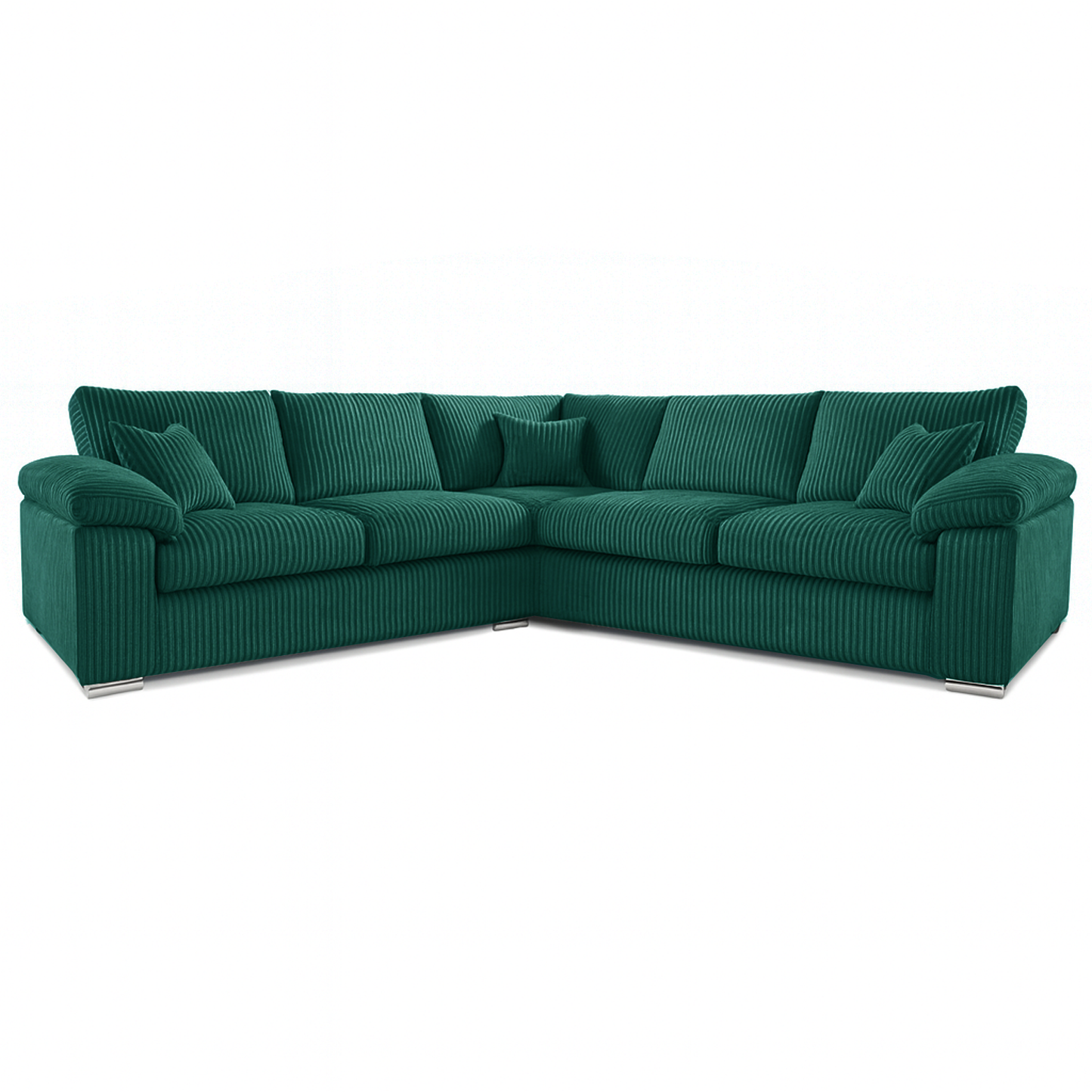 Delta Full Jumbo Cord 5 Seater Corner Sofa