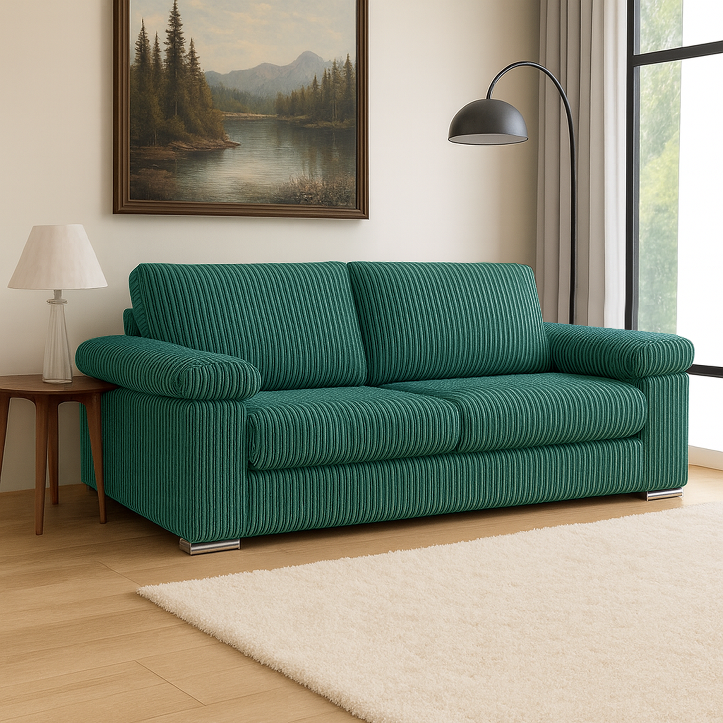 Delta Full Jumbo Cord 3 Seater Sofa
