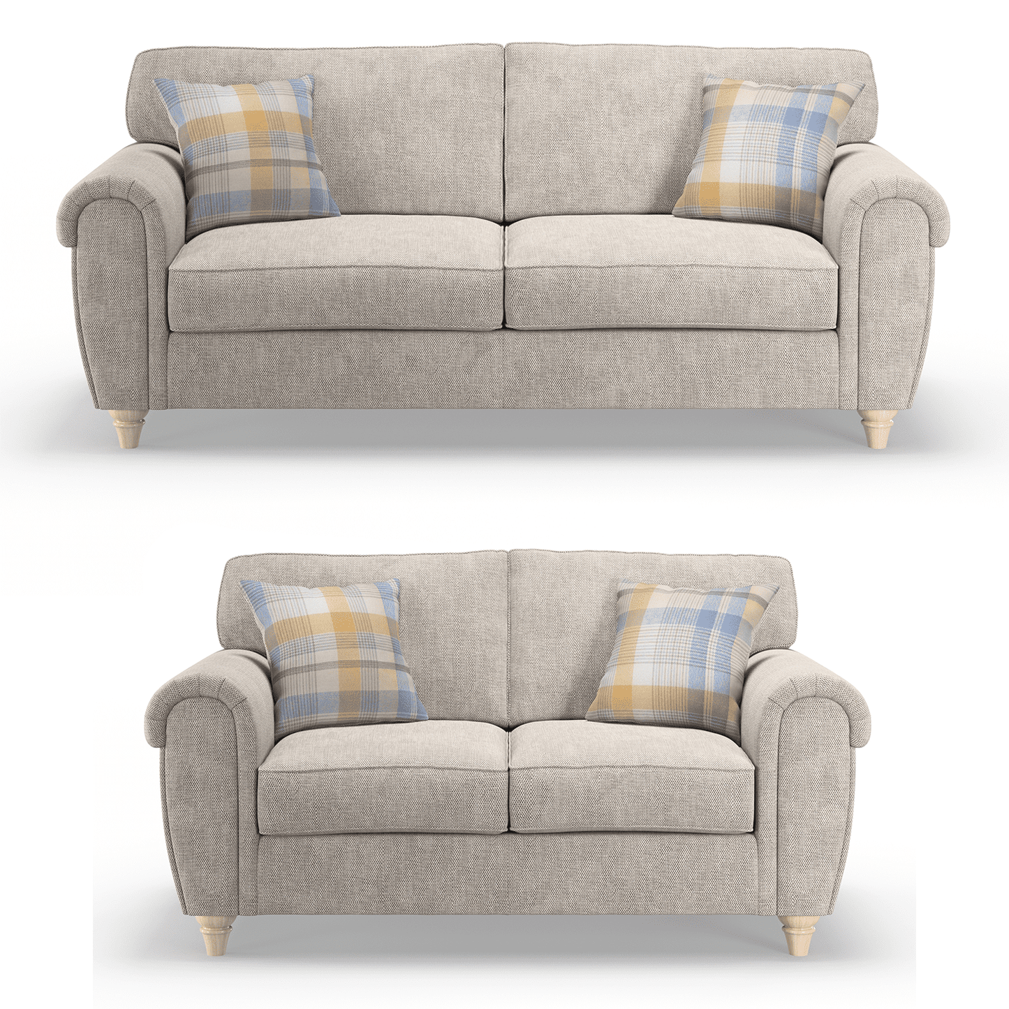 Edgar Chesterfield Fabric Sofa Suite