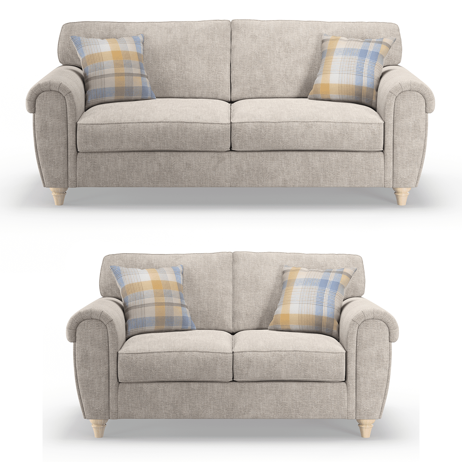 Edgar Chesterfield Fabric Sofa Suite