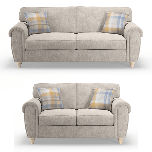 Edgar Chesterfield Fabric Sofa Suite