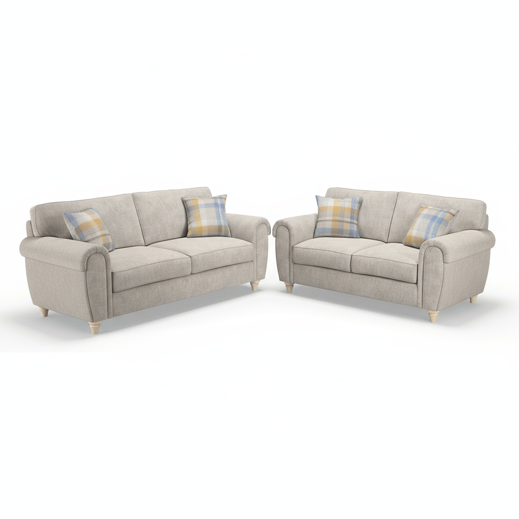 Edgar Chesterfield Fabric Sofa Suite